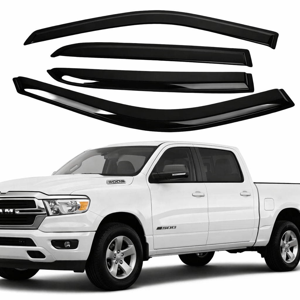 Dodge Ram rain deflectors gen 5 2019-2025 (crewcab)