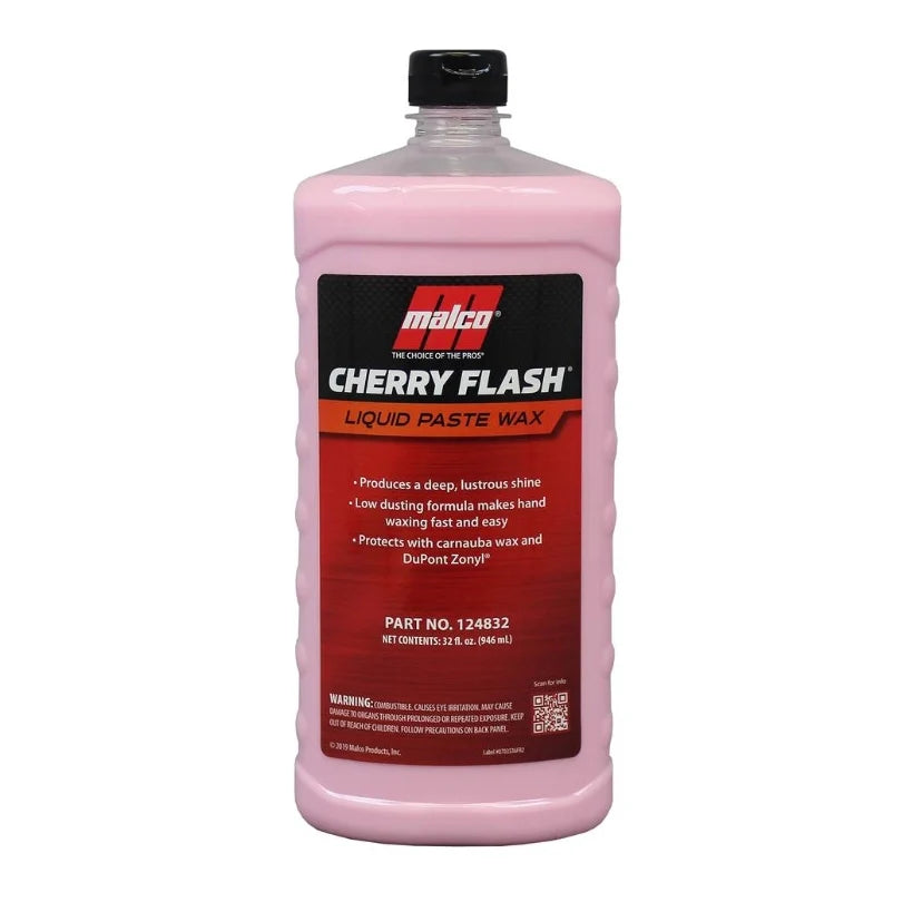 Malco Cherry Flash Liquid Paste Wax – Snel & Makkelijk Hoogglans Wax (946ml)
