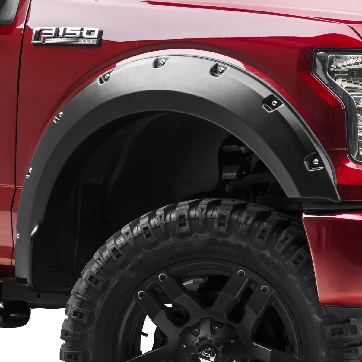 Ford F150 Fender Flares met bout-accenten & mudflaps (glad) 2015-2017